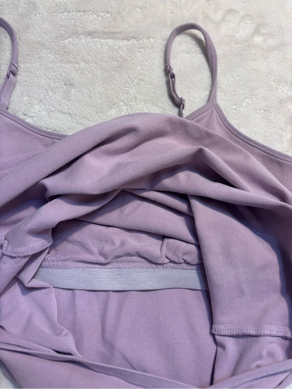 Express Camisole Medium Lilac Purple Adjustable Spaghetti Straps Cotton Stretch